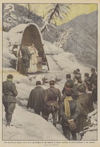 Háborús vasárnapon a hóban egy aknamozsár tüzérei misét hallgatnak?